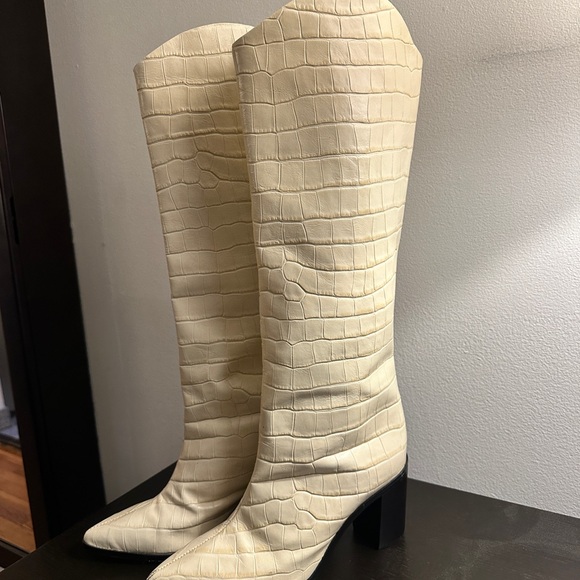 SCHUTZ Maryana Block Leather Boots - Picture 7 of 7